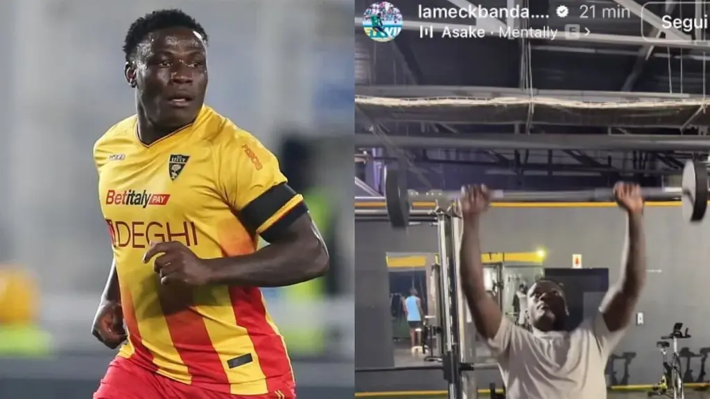 Riecco Banda: l’attaccante del Lecce posta un video in palestra e rompe il silenzio